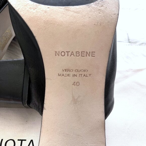 Notabene Copenhagen ‘Ariana II’ Black Square Toe Mule Sandal - Picture 10 of 11